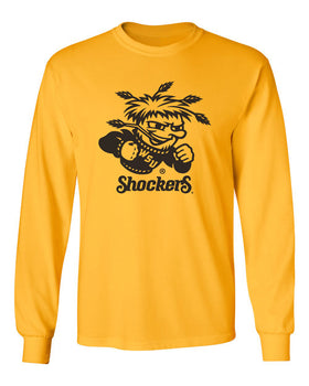 Wichita State Shockers Long Sleeve Tee Shirt - WuShock Logo