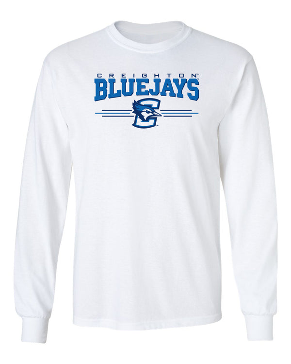 Creighton Bluejays Long Sleeve Tee Shirt - 3 Stripe Primary Logo