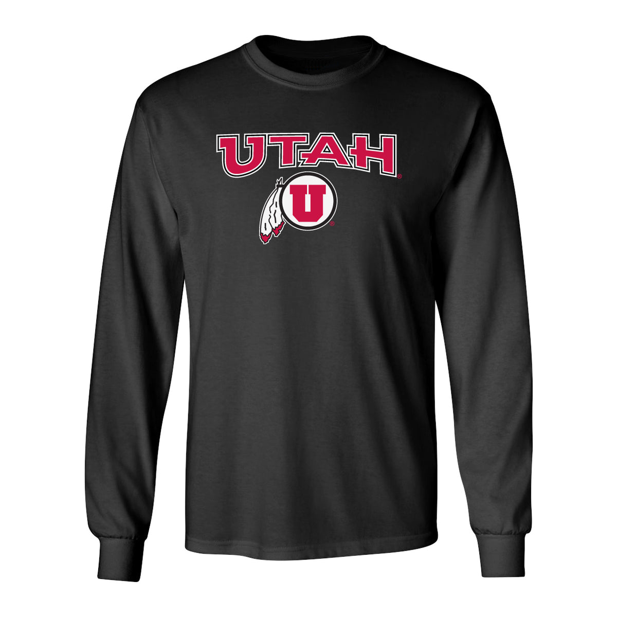 Utah Utes Long Sleeve Tee Shirt - Circle & Feather Logo