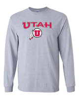 Utah Utes Long Sleeve Tee Shirt - Circle & Feather Logo