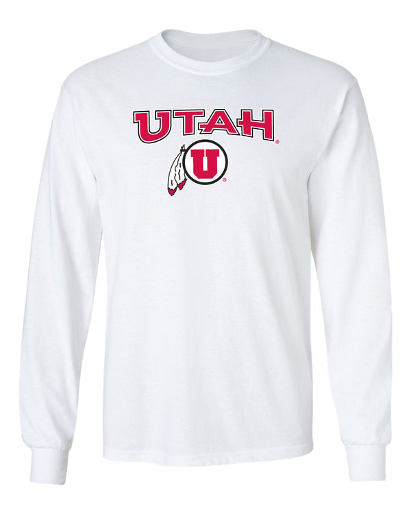 Utah Utes Long Sleeve Tee Shirt - Circle and Feather Logo