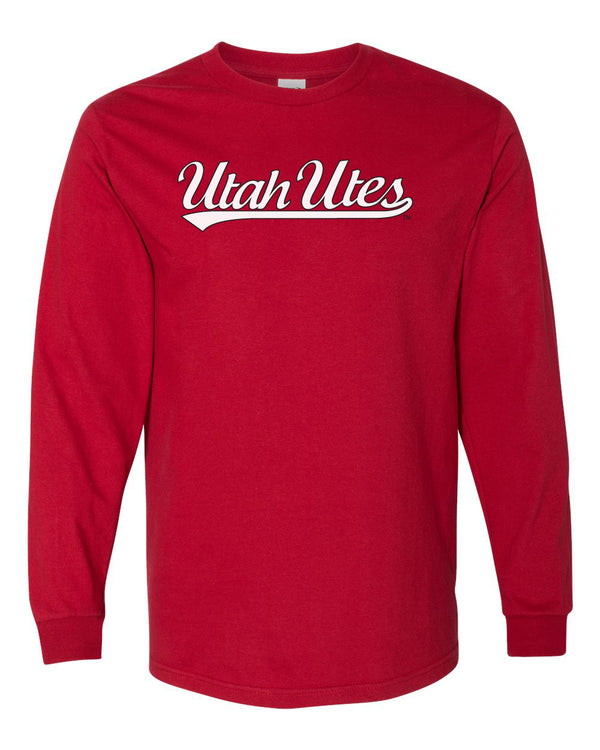 Utah Utes Long Sleeve Tee Shirt - Script Utah Utes