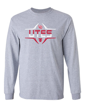 Utah Utes Long Sleeve Tee Shirt - Striped UTES Football Laces