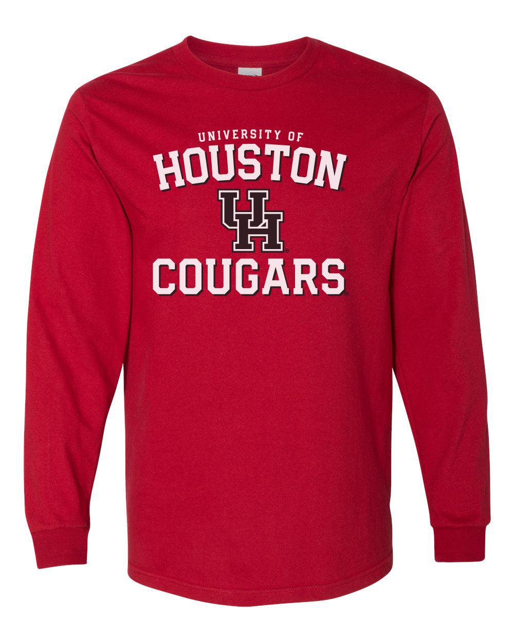 Houston Cougars Long Sleeve Tee Shirt - University of Houston UH Cougars Arch
