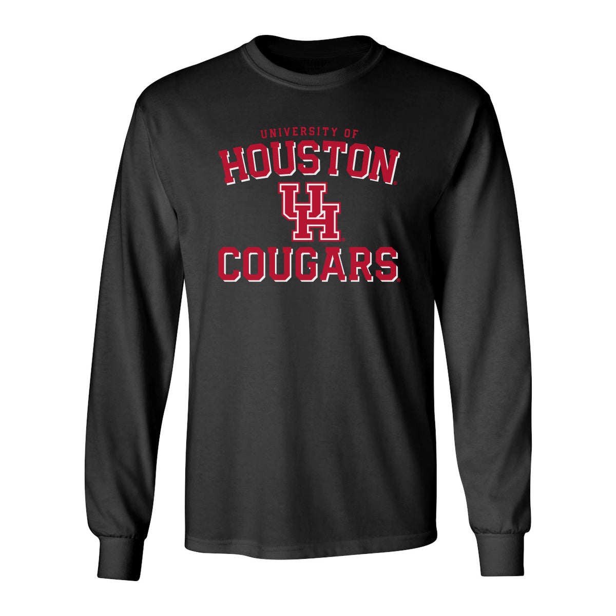 Houston Cougars Long Sleeve Tee Shirt - University of Houston UH Cougars Arch