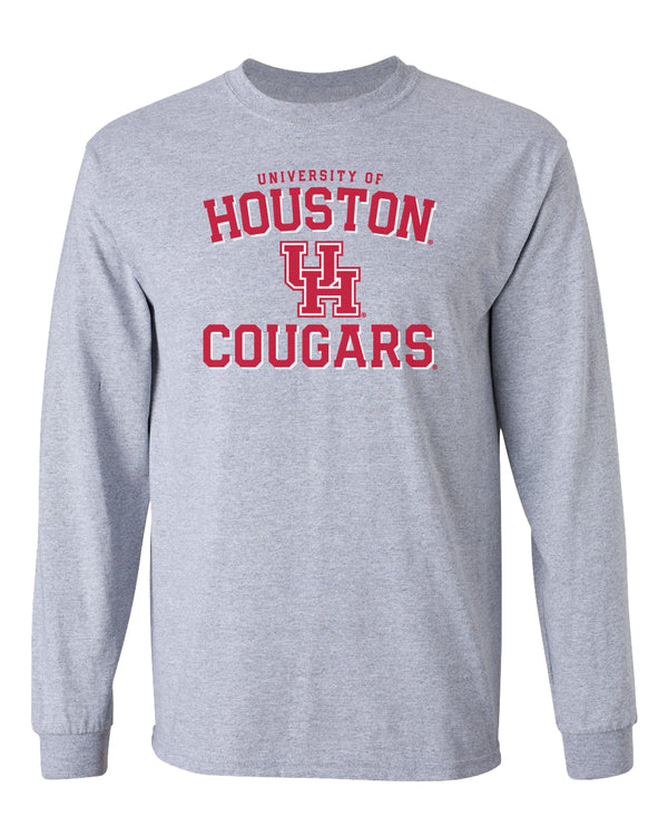 Houston Cougars Long Sleeve Tee Shirt - University of Houston UH Cougars Arch