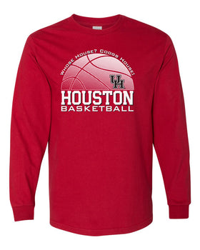 Houston Cougars Long Sleeve Tee Shirt - Houston Cougars Basketball Coogs House