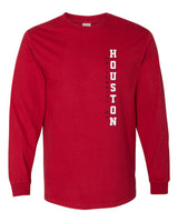 Houston Cougars Long Sleeve Tee Shirt - Vertical University of Houston