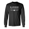 K-State Wildcats Long Sleeve Tee Shirt - Wildcats with 3-Stripe Powercat