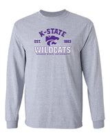 K-State Wildcats Long Sleeve Tee Shirt - Arch K-State Wildcats EST 1863