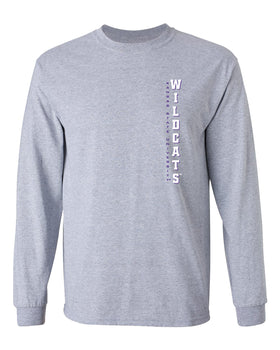 K-State Wildcats Long Sleeve Tee Shirt - Vertical KSU Wildcats