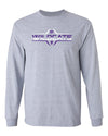 K-State Wildcats Long Sleeve Tee Shirt - Wildcats Football Striped Laces