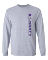 K-State Wildcats Long Sleeve Tee Shirt - Vertical Kansas State Wildcats