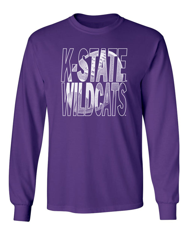 K-State Wildcats Long Sleeve Tee Shirt - K-State Wildcats Football Image