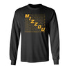 Missouri Tigers Long Sleeve Tee Shirt - Diagonal Echo Mizzou
