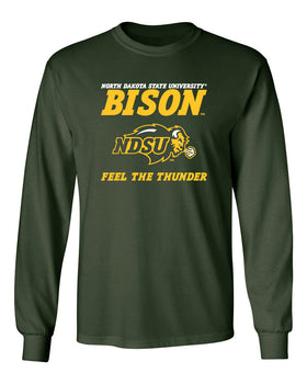 NDSU Bison Long Sleeve Tee Shirt - Bison Feel The Thunder