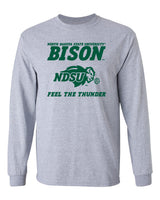 NDSU Bison Long Sleeve Tee Shirt - NDSU Bison Feel The Thunder