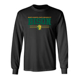 NDSU Bison Long Sleeve Tee Shirt - Bison 3-Stripe