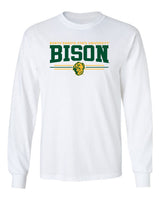 NDSU Bison Long Sleeve Tee Shirt - NDSU Bison 3-Stripe