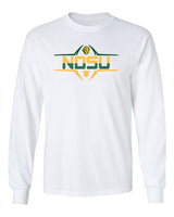 NDSU Bison Long Sleeve Tee Shirt - Striped NDSU Football Laces