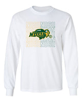 NDSU Bison Long Sleeve Tee Shirt - NDSU Bison Logo Overlay