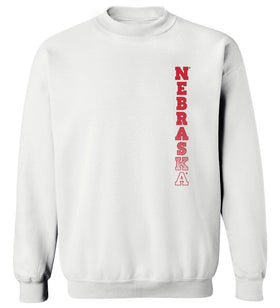 Nebraska Huskers Crewneck Sweatshirt - Vertical NEBRASKA Fade