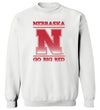 Nebraska Huskers Crewneck Sweatshirt - N Go Big Red Fade