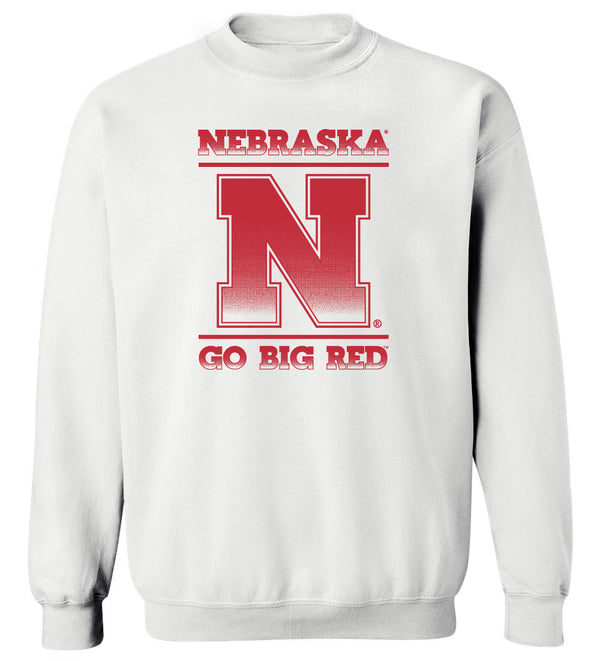 Nebraska Huskers Crewneck Sweatshirt - N Go Big Red Fade