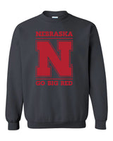 Nebraska Cornhuskers "Nebraska N GO BIG RED" Crewneck Sweatshirt