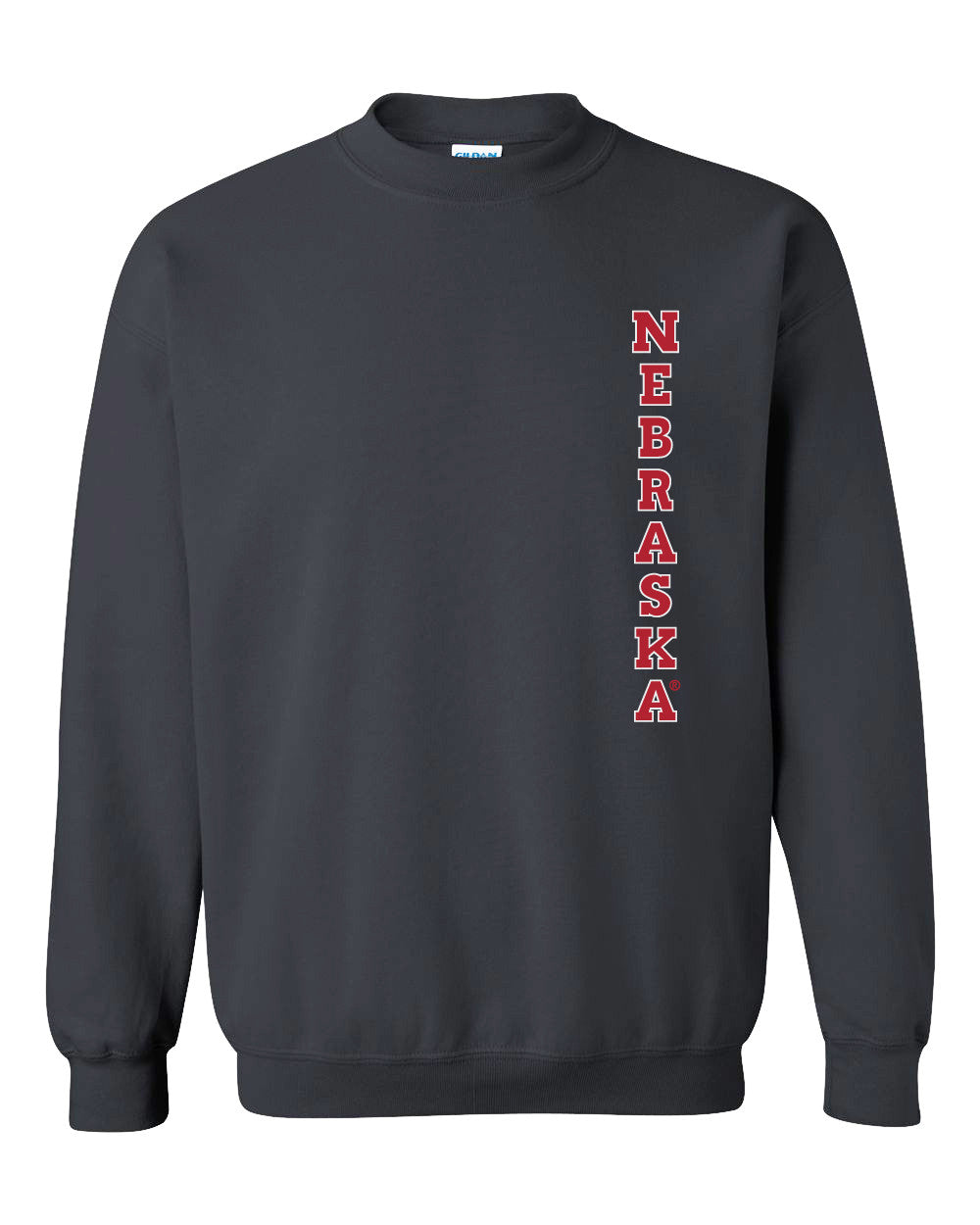Nebraska Cornhuskers Vertical "NEBRASKA" Crewneck Sweatshirt