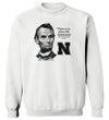 Nebraska Huskers Crewneck Sweatshirt - Abe Lincoln No Place Like