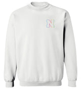 Nebraska Huskers Crewneck Sweatshirt - Rainbow Outline N