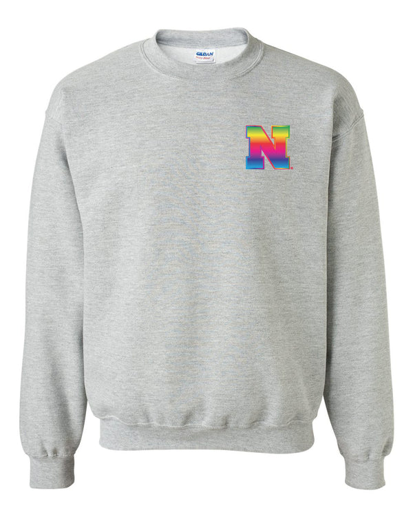 Nebraska Rainbow N Crewneck Sweatshirt