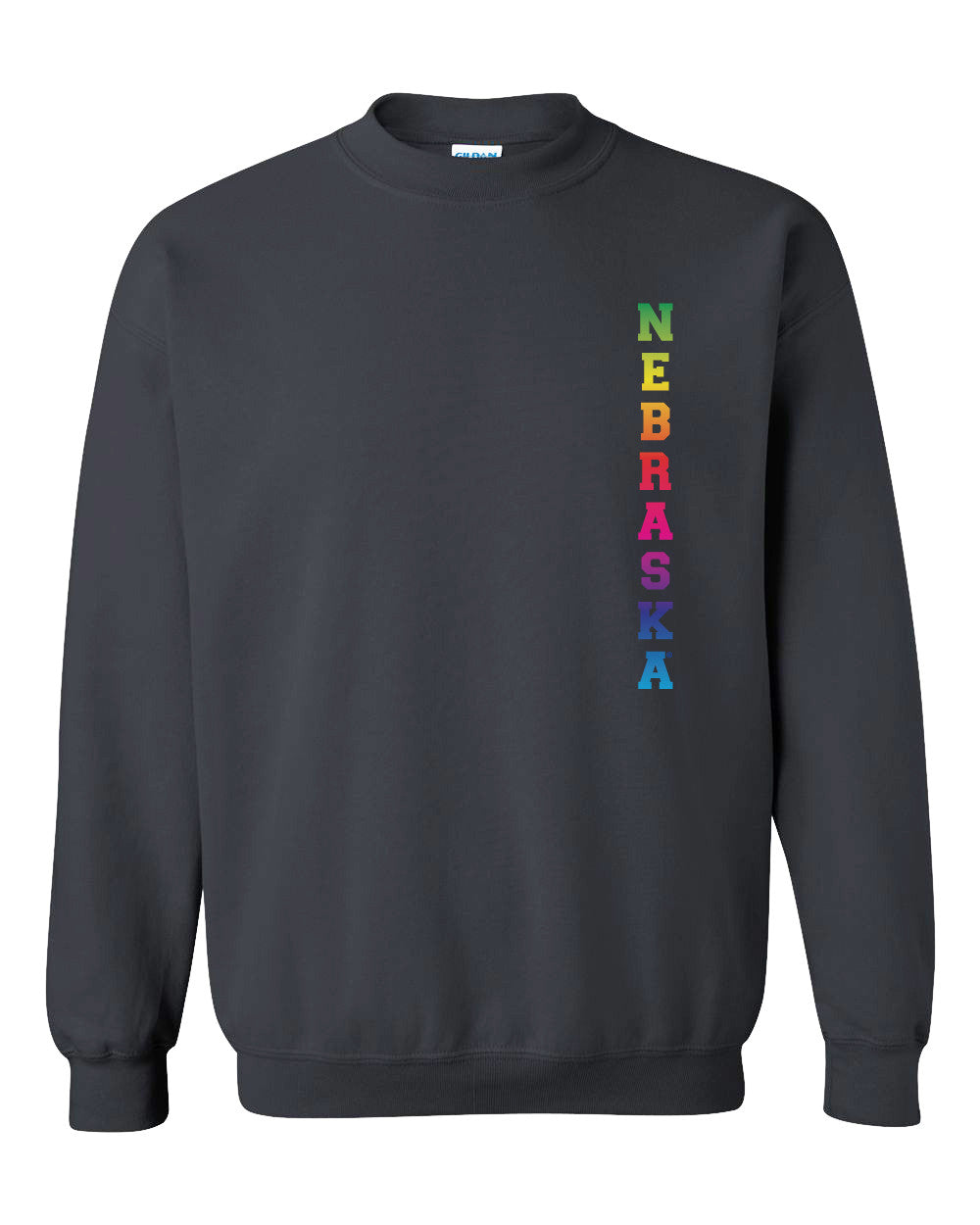 Rainbow "NEBRASKA" Huskers Crewneck Sweatshirt
