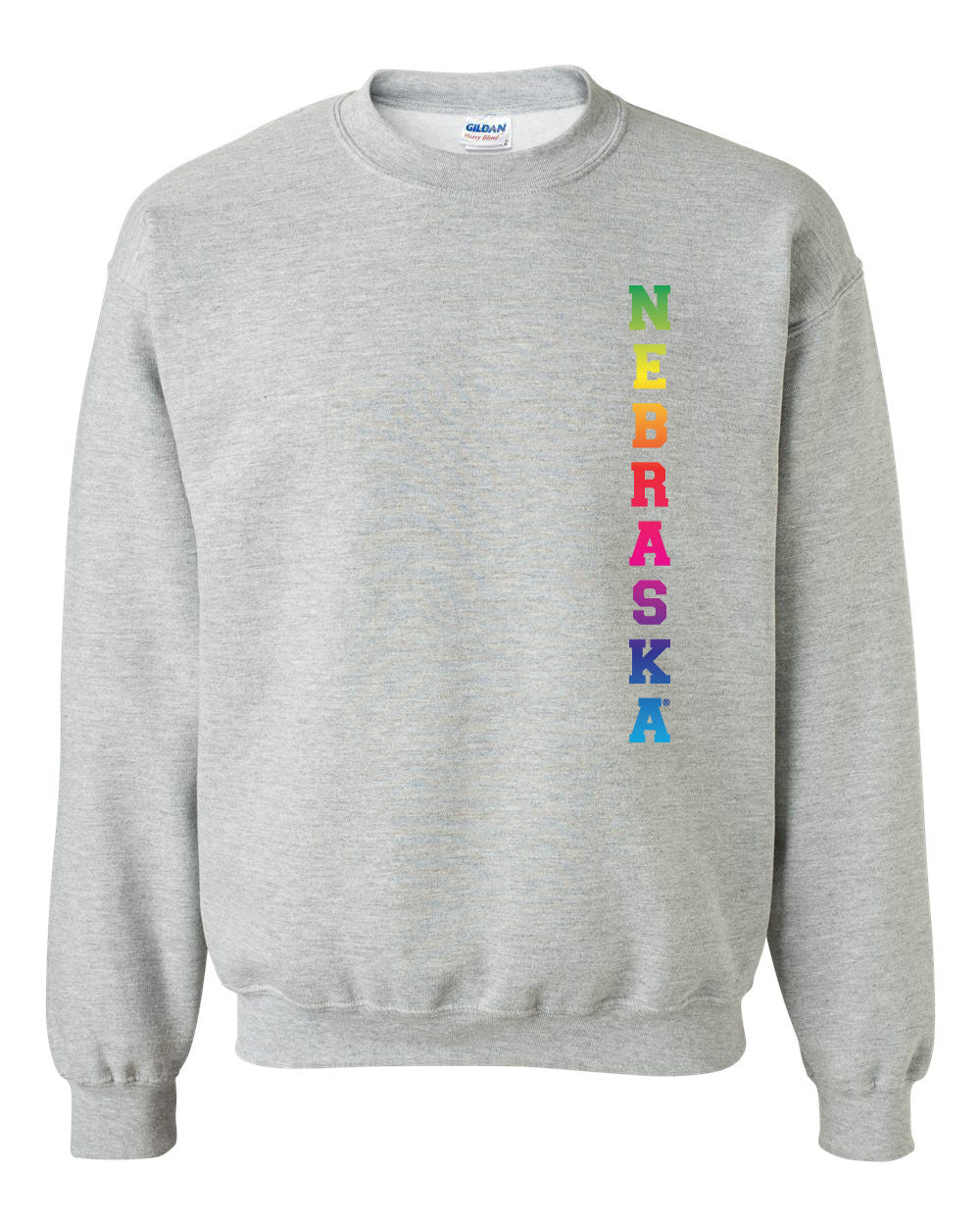 Rainbow "NEBRASKA" Huskers Crewneck Sweatshirt