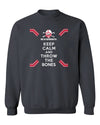 Nebraska Husker Crewneck Sweatshirt - Keep Calm and THROW THE BONES