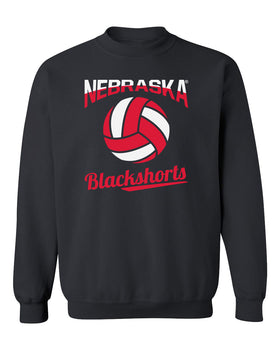 Nebraska Huskers Crewneck Sweatshirt - Nebraska Volleyball Blackshorts