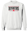 Nebraska Huskers Crewneck Sweatshirt - HUSKERS Stripe N
