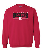 Nebraska Huskers Crewneck Sweatshirt - Nebraska Huskers Stripe N