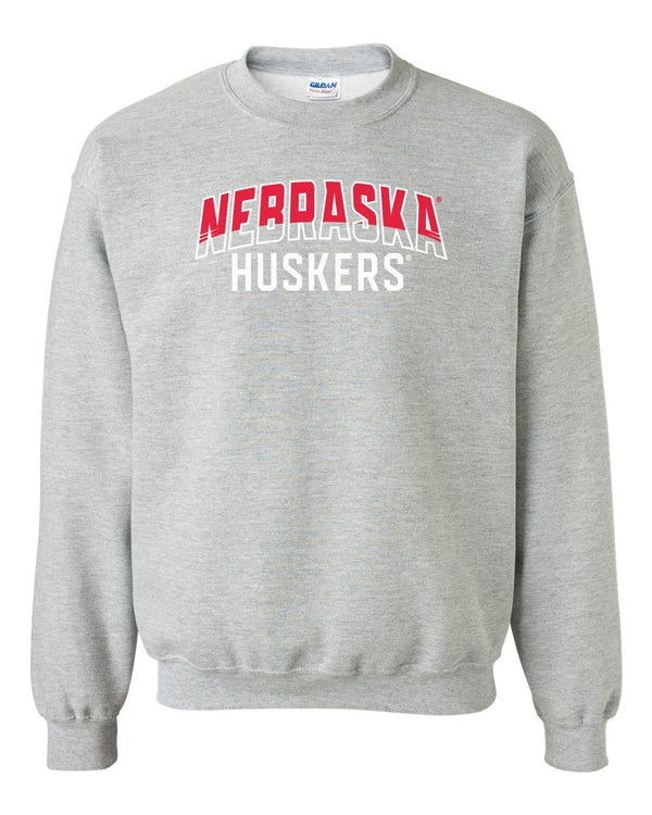 Nebraska Huskers Crewneck Sweatshirt - Nebraska Arch Huskers