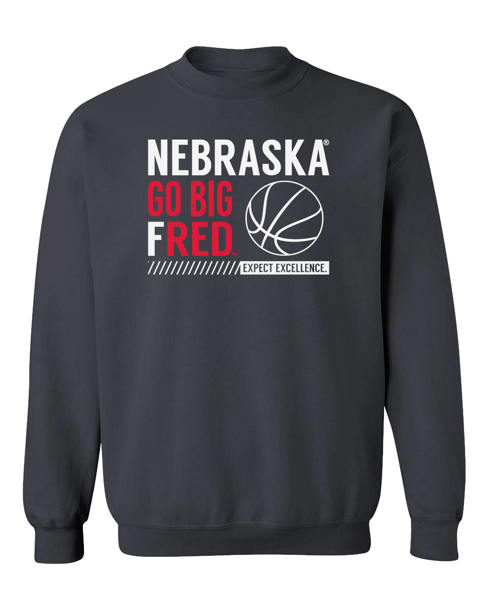 Nebraska Huskers Crewneck Sweatshirt - Nebraska Basketball - GO BIG FRED