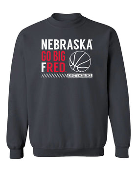 Nebraska Huskers Crewneck Sweatshirt - Nebraska Basketball - GO BIG FRED