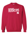 Nebraska Huskers Crewneck Sweatshirt - Huskers Stripe Fade