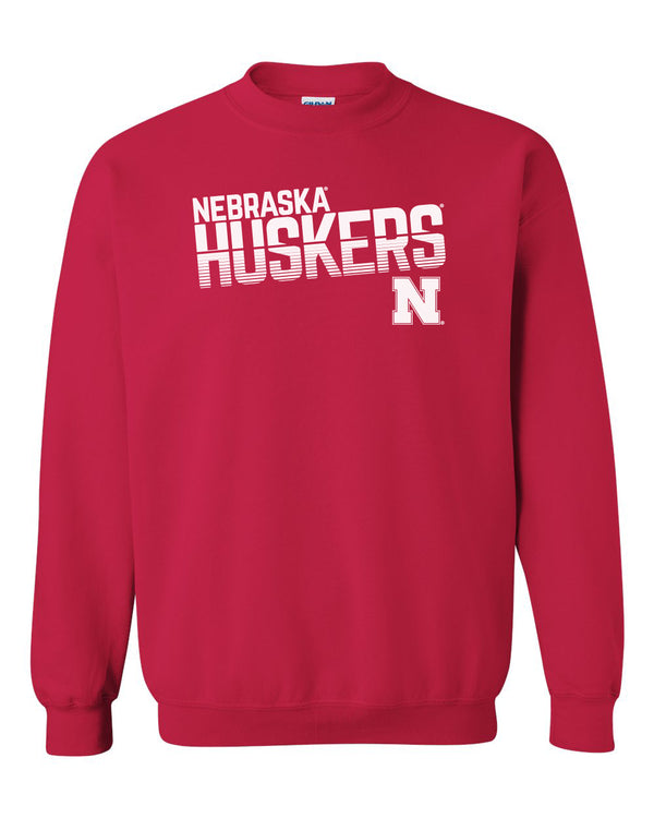 Nebraska Huskers Crewneck Sweatshirt - Huskers Stripe Fade