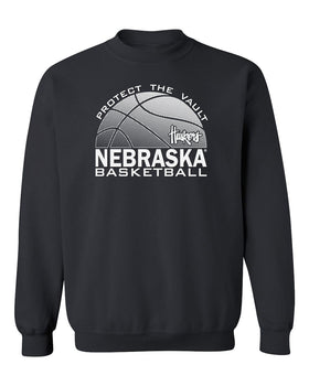 Nebraska Huskers Crewneck Sweatshirt - Nebraska Basketball Logo