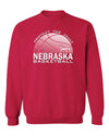 Nebraska Huskers Crewneck Sweatshirt - Nebraska Basketball Logo