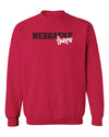 Nebraska Huskers Crewneck Sweatshirt - Script Huskers Overlap