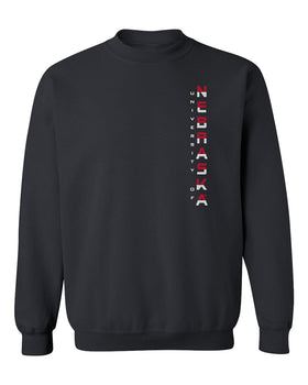 Nebraska Huskers Crewneck Sweatshirt - Striped Vertical University of Nebraska