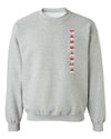 Nebraska Huskers Crewneck Sweatshirt - Striped Vertical University of Nebraska