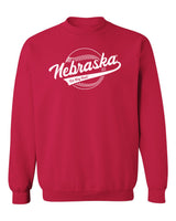 Nebraska Huskers Crewneck Sweatshirt - Script Nebraska Baseball